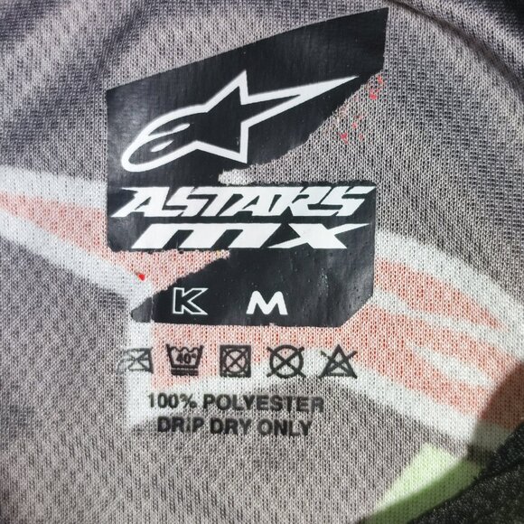 Astars MX motocross / dirt bike jersey kids size M black with graphic design - Picture 5 of 9